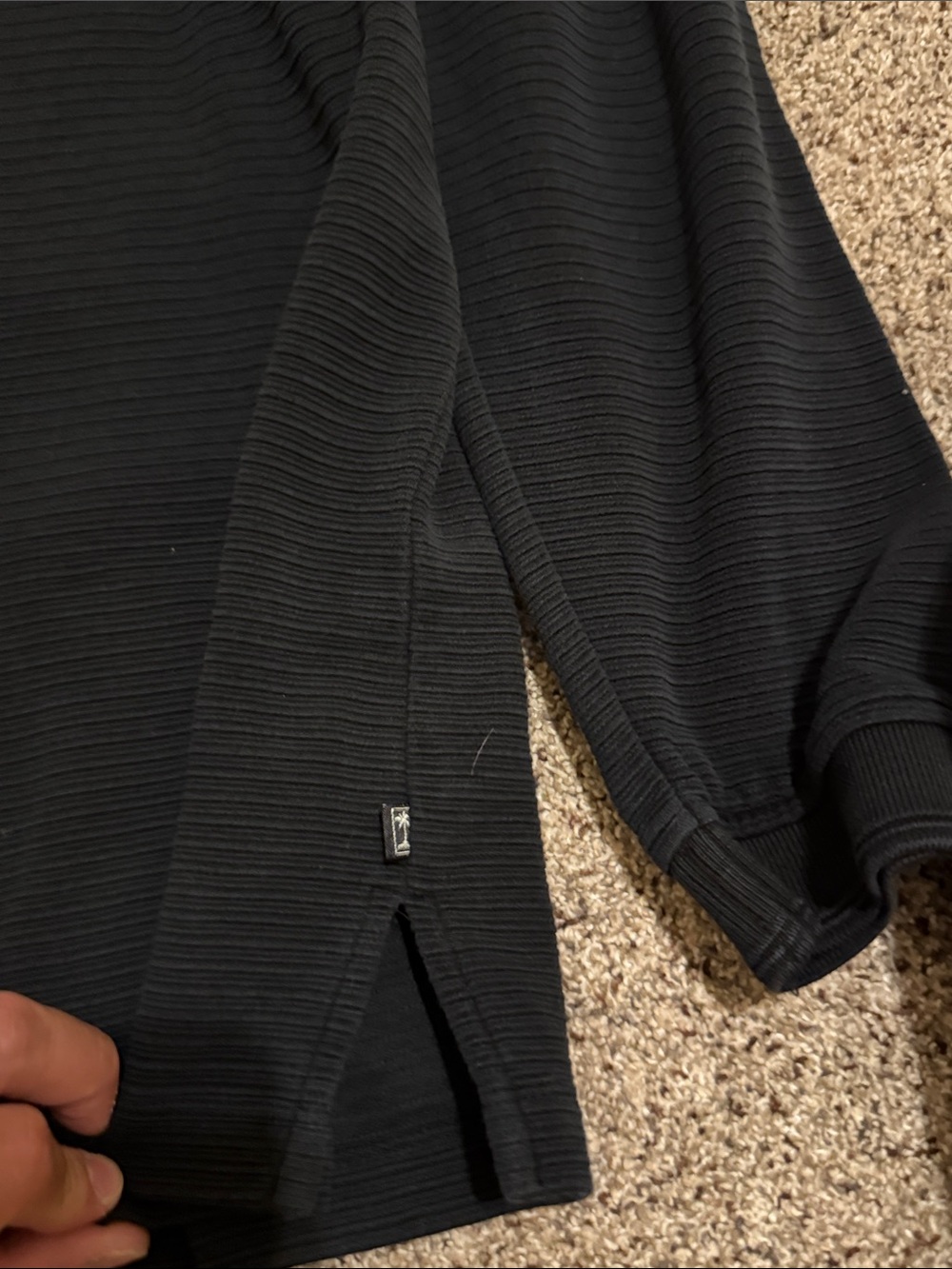Tommy Bahama Black Long-Sleeve Henley size XL for men’s - Picture 3 of 6